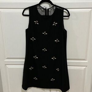 Elegant Black Sleeveless Dress with Embellishments